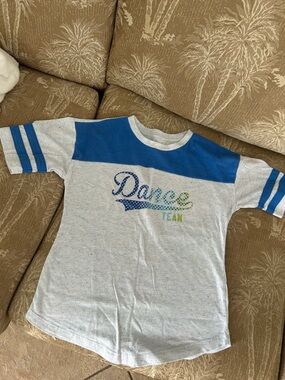 Athletic Works Light Blue Tee with Cobalt Collar